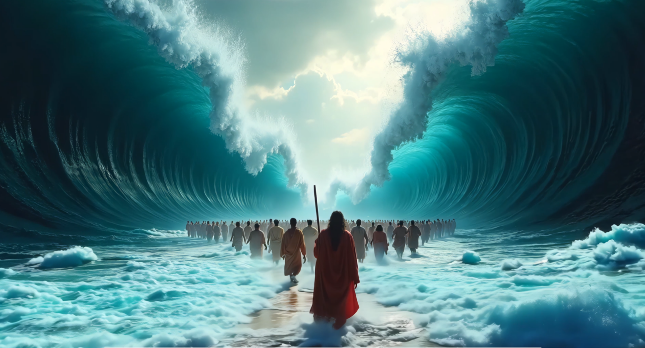 The Parting of the Red Sea following the first Passover