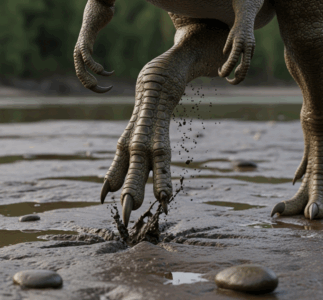 Dinosaur tracks similar to the Alvis Delk Print | Creation vs Evolution | Pre-Flood Labs Trey Smith | The Creation Evidence Museum | Out of Place Artifacts and Evolution | GodinaNutshell.com