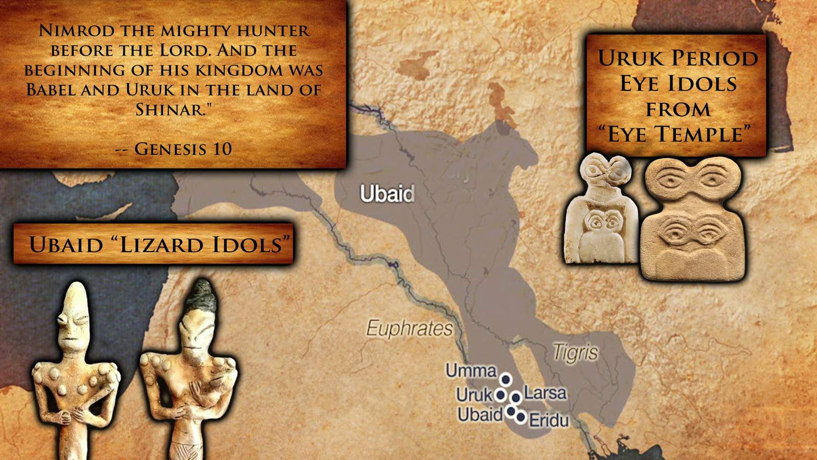 Eridu: Ubaid Period "Lizard Man" figurines