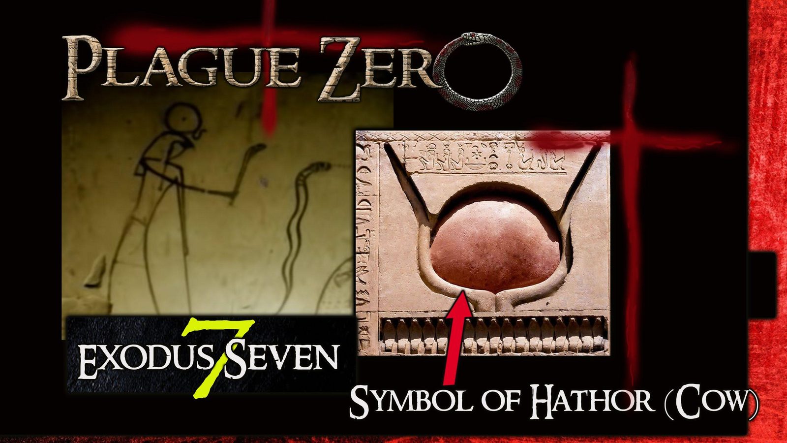 Staff becoming Serpent on Tomb of the Pharaoh of the Exodus
